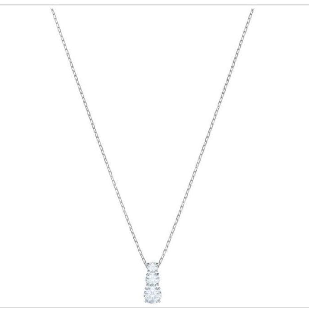 NWT Swarovski Attract Trilogy White 16”+1” Crystal Necklace